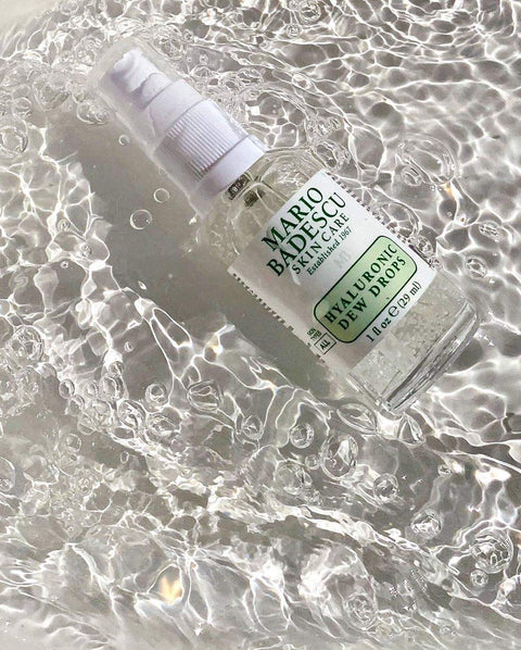 Mario Badescu Hyaluronic Dew Drops for All Skin Types | Hydrating Gel-Serum Hybrid for a Glass-Like Glow | Formulated with Sodium Hyaluronate & Niacinamide | 1 FL OZ