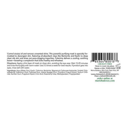 Mario Badescu Clay Face Mask Skin Care for Men and Women, Pore Minimizer Facial Mask Formulated with Nutrient-Rich Key Ingredients, Purifying and Hydrating Clay Mask for Face