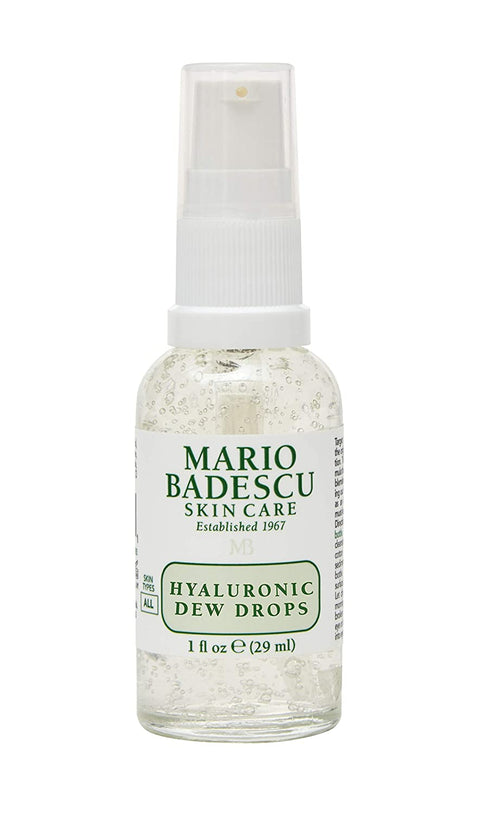 Mario Badescu Hyaluronic Dew Drops for All Skin Types | Hydrating Gel-Serum Hybrid for a Glass-Like Glow | Formulated with Sodium Hyaluronate & Niacinamide | 1 FL OZ
