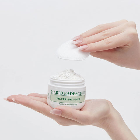 Mario Badescu Silver Powder Pore Minimizer, Skin Care Facial Pore Cleansing Mask with Kaolin Clay & Zinc Oxide
