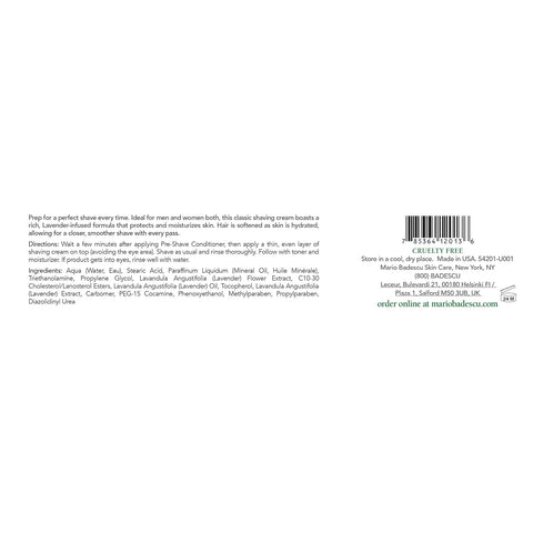 Mario Badescu Shaving Cream for Women and Men - Classic, Unisex Non-Foaming Shave Cream Formula Infused with Lavender Oil and Vitamin E - Helps Prep, Protect and Moisturize for a Closer Shave