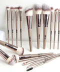 Makeup Brushes, 18 Pcs Professional Premium Synthetic Make up Brushes, Foundation Powder Concealers Eye Shadows Makeup Brush Set (Champagne Gold)