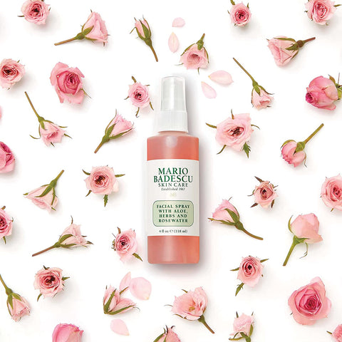 Mario Badescu Facial Spray with Aloe, Herbs and Rose Water for All Skin Types, Face Mist That Hydrates, Rejuvenates & Clarifies