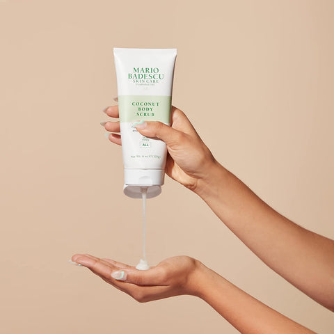 Mario Badescu Coconut Body Scrub for All Skin Types | Body Scrub That Softens and Smoothes |Formulated with Niacinamide & Salicylic Acid| 6 OZ