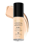 Milani Conceal + Perfect 2-In-1 Foundation + Concealer - Creamy Vanilla (1 Fl. Oz.) Cruelty-Free Liquid Foundation - Cover Under-Eye Circles, Blemishes & Skin Discoloration for a Flawless Complexion