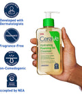 Cerave Hydrating Foaming Oil Cleanser | Moisturizing Oil Cleanser for Face & Body | Squalane Oil + Hyaluronic Acid + Ceramides | for Dry to Very Dry Skin | Fragrance Free & Residue Free | 19 FL Oz