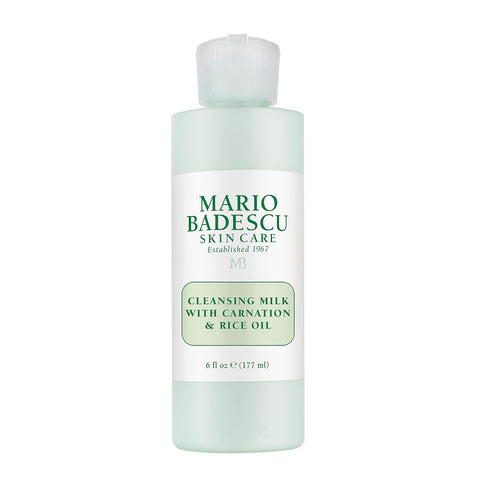 Mario Badescu Cleansing Milk with Carnation, Rice Oil & Vitamin E - No Rinse Liquid Makeup Remover Cleanser with Milky Formula for Skin Care and Gentle Cleansing Experience