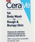 Cerave Body Wash with Salicylic Acid | Fragrance Free Body Wash to Exfoliate Rough and Bumpy Skin | Allergy Tested | 10 Ounce