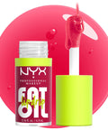 NYX PROFESSIONAL MAKEUP Fat Oil Lip Drip, Moisturizing, Shiny and Vegan Tinted Lip Gloss - Supermodel (Shimmering Magenta)