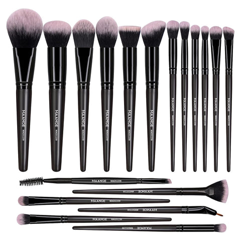 Makeup Brushes, 18 Pcs Professional Premium Synthetic Make up Brushes, Foundation Powder Concealers Eye Shadows Makeup Brush Set (Champagne Gold)