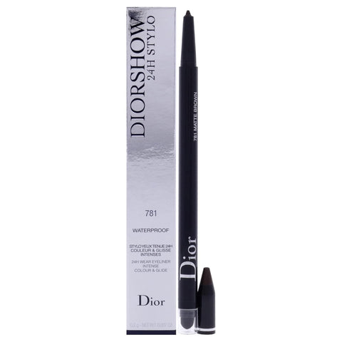 Christian Dior Diorshow 24H Stylo Waterproof Eyeliner - 781 Matte Brown Eyeliner Women 0.007 Oz