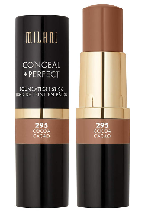 Milani Conceal + Perfect Foundation Stick - Sand Beige (0.46 Ounce) Vegan, Cruelty-Free Cream Foundation - Cover Under-Eye Circles, Blemishes & Skin Discoloration for a Flawless Finish