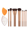 Real Techniques Makeup Brush Set with 2 Sponge Blenders, Multiuse Brushes, for Eyeshadow, Foundation, Blush, Highlighter, and Concealer, 6 Piece Makeup Brush Set