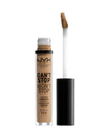 NYX PROFESSIONAL MAKEUP Can'T Stop Won'T Stop Contour Concealer, 24H Full Coverage Matte Finish - Natural