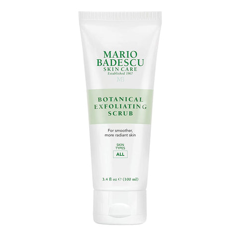 Mario Badescu Botanical Exfoliating Scrub for All Skin Types, Face Scrub with Ivory Palm Seeds & Green Tea Extract, Gentle Exfoliating Face Wash, 3.4 Fl Oz