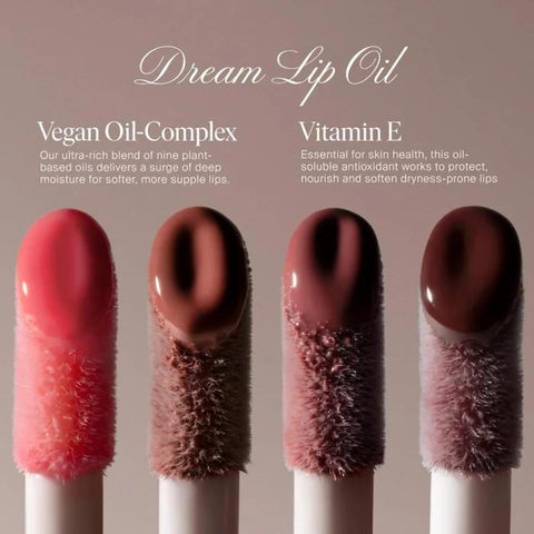 Summer Fridays Dream Lip Oil for Moisturizing Sheer Coverage, High-Shine Tint, and Deep Hydration - Soft Mauve (0.15 Oz)