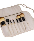 SHANY Bamboo Makeup Brush Set - Vegan Professional Makeup Brushes with Premium Synthetic Hair & Cotton Pouch for Easy Brush Storage - 7Pc