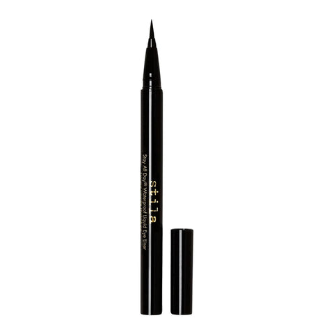 Stila Waterproof Liquid Eye Liner, Stay All Day Makeup with Fine Brush Tip Lasting Satin Finish, Smudge-Proof & Transfer-Resistant