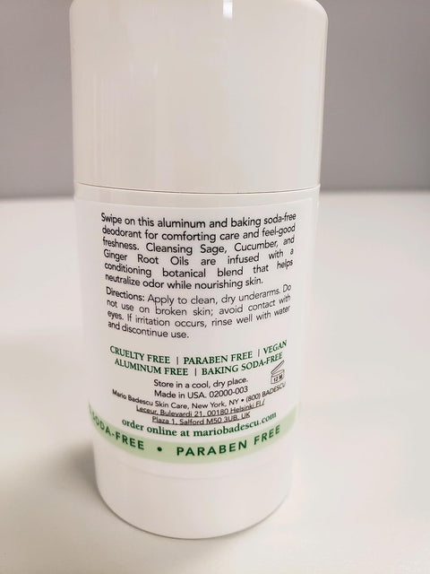 Mario Badescu Deodorant Infused with Skin-Loving Botanicals | Aluminum and Baking Soda-Free | Keeps Underarms Fresh All Day | for Daily Use | 2.4 FL. OZ