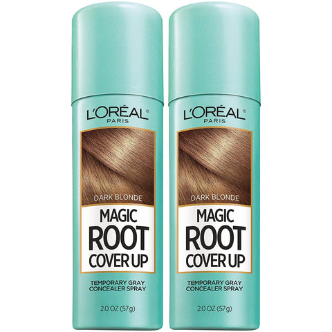 Hair Color Root Cover up Temporary Gray Concealer Spray Light Brown (Pack of 2) (Packaging May Vary)