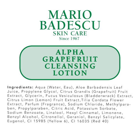 Mario Badescu Alpha Grapefruit Toner for Combination, Dry & Sensitive Skin, Alcohol-Free Face Toner with Grapefruit Extract & Aloe Vera, Gently Exfoliates & Visibly Brightens