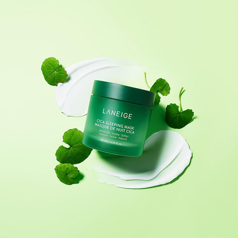 LANEIGE Cica Sleeping Mask: Korean Overnight Mask, Hypoallergenic, Fermented Forest Yeast Extract, Madecassosides, Soothe Stressed Skin, Barrier-Boosting, Dryness, Redness