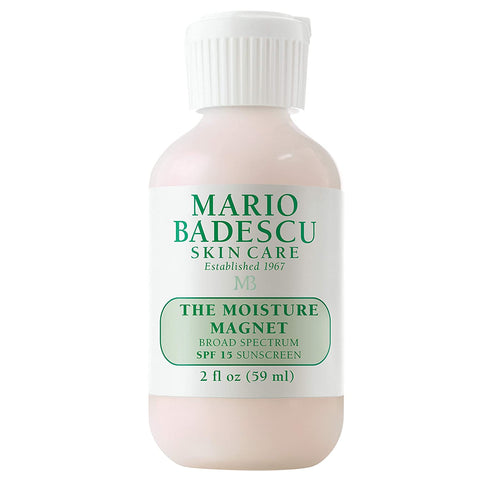 Mario Badescu the Moisture Magnet Face Moisturizer for Women and Men with SPF 15, Ideal Facial Moisturizer for Combination, Dry or Sensitive Skin, Makeup Primer Moisturizer Face Cream, 2 Fl Oz