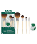 Ecotools Start the Day Beautifully 6 Piece Makeup Brush Set, Makeup Brushes for Eyeshadow, Blush, Concealer, & Foundation Application, Eco-Friendly, Gift Set, Synthetic Hair, Vegan & Cruelty-Free