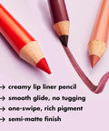 Cream Glide Lip Liner, Highly-Pigmented Pencil for Shaping & Sculpting Lips, Semi-Matte Finish, Vegan & Cruelty-Free, Pinky Swear