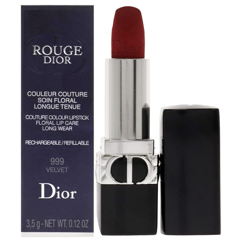 Christian Dior Rouge Dior Couture Lipstick - 999 Velvet Lipstick (Refillable) Women 0.12 Oz