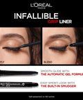 Infallible Grip Mechanical Gel Eyeliner Pencil, Smudge-Resistant, Waterproof Eye Makeup with up to 36HR Wear, Intense Black, 0.01 Oz