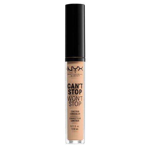 NYX PROFESSIONAL MAKEUP Can'T Stop Won'T Stop Contour Concealer, 24H Full Coverage Matte Finish - Natural