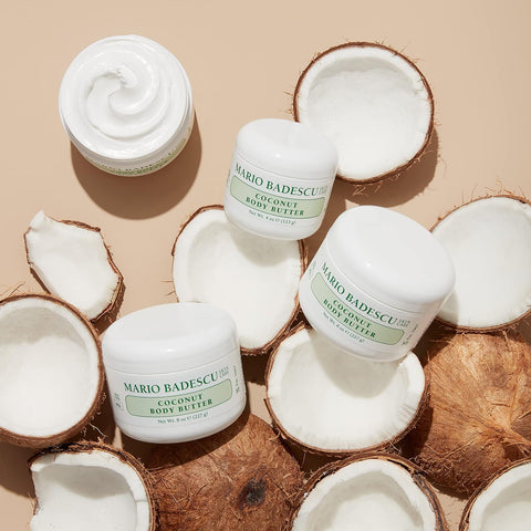 Mario Badescu Coconut Body Butter for All Skin Types | Body Moisturizer for Smooth and Radiant Skin | Formulated with Shea Butter