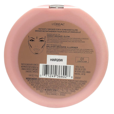 Cosmetics True Match Lumi Bronze It Bronzer for Face and Body, Light, 0.41 Fluid Ounce