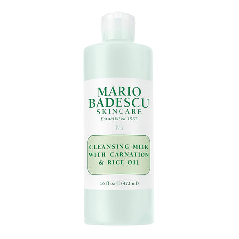 Mario Badescu Cleansing Milk with Carnation, Rice Oil & Vitamin E - No Rinse Liquid Makeup Remover Cleanser with Milky Formula for Skin Care and Gentle Cleansing Experience