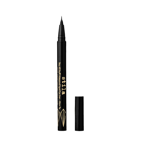 Stila Waterproof Liquid Eye Liner, Stay All Day Makeup with Fine Brush Tip Lasting Satin Finish, Smudge-Proof & Transfer-Resistant