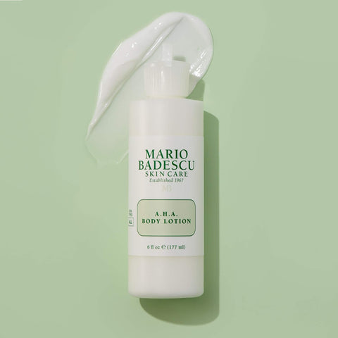 Mario Badescu AHA Body Lotion with Glycolic Acid - Moisturizing & Gentle Exfoliating Body Lotion for Softer, Youthful-Looking Skin - Lightweight, Non-Greasy Formula, 6 Fl Oz