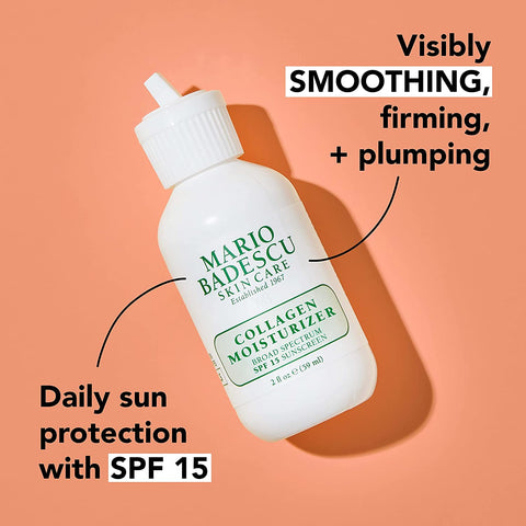 Mario Badescu Aloe, Hyaluronic and Collagen Face Moisturizer for Women and Men with Broad Spectrum SPF 15 Sunscreen, Daytime Moisturizer Face Cream, 2 Fl Oz