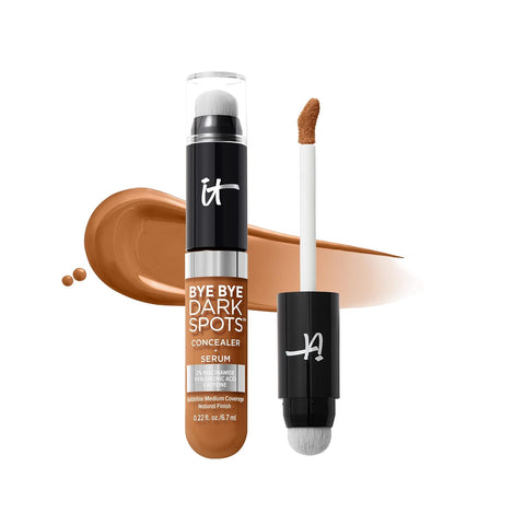 IT Cosmetics Bye Bye Dark Spots Concealer + Brightening Serum – 2% Niacinamide, Hyaluronic Acid & Caffeine - Medium Coverage, Natural Finish, All Skin Types - 0.22 Fl Oz