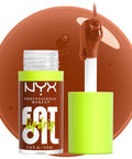 NYX PROFESSIONAL MAKEUP Fat Oil Lip Drip, Moisturizing, Shiny and Vegan Tinted Lip Gloss - Supermodel (Shimmering Magenta)