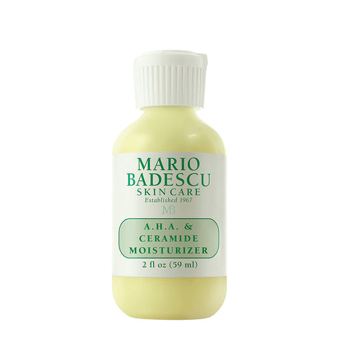 Mario Badescu A.H.A. & Ceramide Face Moisturizer for Women and Men, Ideal Facial Moisturizer for Combination or Oily Skin, Lightweight and Non-Greasy Nighttime Moisturizer Face Cream, 2 Fl Oz