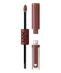 NYX PROFESSIONAL MAKEUP Shine Loud, Long-Lasting Liquid Lipstick with Clear Lip Gloss - Make It Work (Cool-Toned Plum)