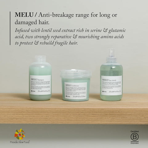 Davines MELU Shampoo, Anti-Breakage Cleansing for Long or Damaged Hair