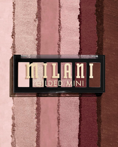 Milani Gilded Mini Eyeshadow Palette with 6 Matte & Shimmer Hues - the Wine Down