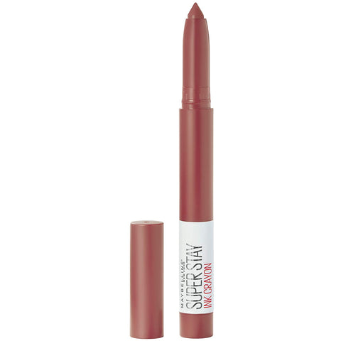 Maybelline Super Stay Ink Crayon Lipstick Makeup, Precision Tip Matte Lip Crayon with Built-In Sharpener, Longwear up to 8Hrs, Achieve It All, Brown Nude, 1 Count