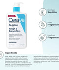 Cerave SA Lotion for Rough & Bumpy Skin | Vitamin D, Hyaluronic Acid, Lactic Acid, Niacinamide & Salicylic Acid Lotion | Rough and Bumpy Skin Lotion |Gentle Exfoliating Body Lotion | 19 Ounce