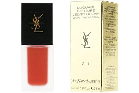 Yves Saint Laurent Tatouage Couture Velvet Cream Liquid - 211 Chili Incitement for Women - 0.2 Oz Lipstick