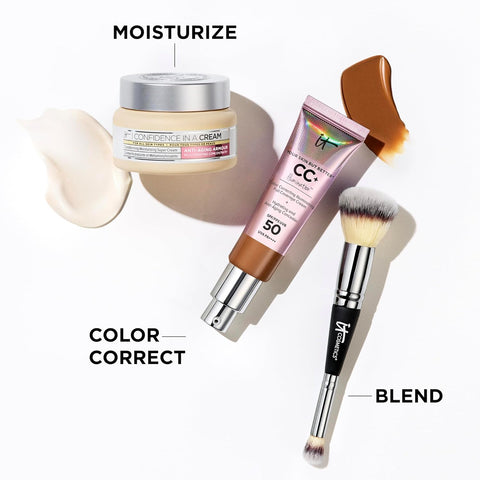 IT Cosmetics Your Skin but Better CC+ Cream Illumination - Color Correcting Cream, Full-Coverage Foundation, Hydrating Serum & SPF 50+ Sunscreen Radiant Finish 1.08 Fl Oz