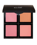 Cosmetics Powder Blush Palette, Four Blush Shades for Beautiful, Long-Lasting Pigment, Light