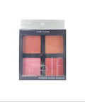 Cosmetics Powder Blush Palette, Four Blush Shades for Beautiful, Long-Lasting Pigment, Light